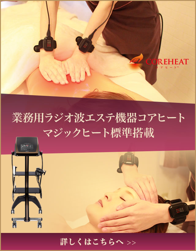 コアヒート全身巡活エステメソッド 最新業務用美容機器