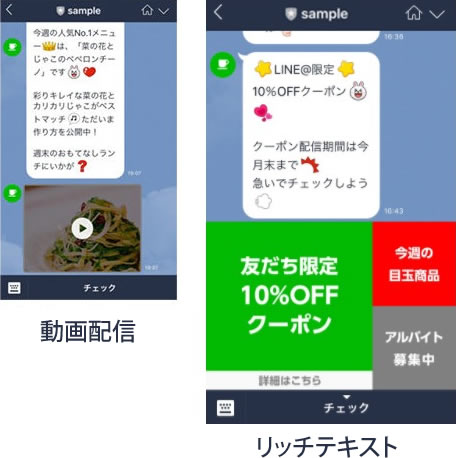 LINE公式アカウントの主な機能